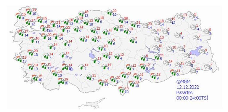 Meteoroloji tek tek saydı 10 kente turuncu ve sarı kodlu uyarı