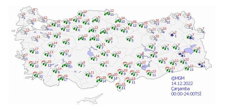 Meteoroloji tek tek saydı 10 kente turuncu ve sarı kodlu uyarı