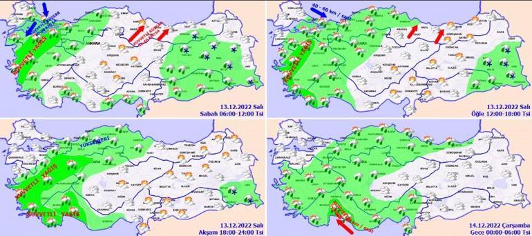 12 il için turuncu ve sarı alarm Meteorolojiden şiddetli yağış uyarısı