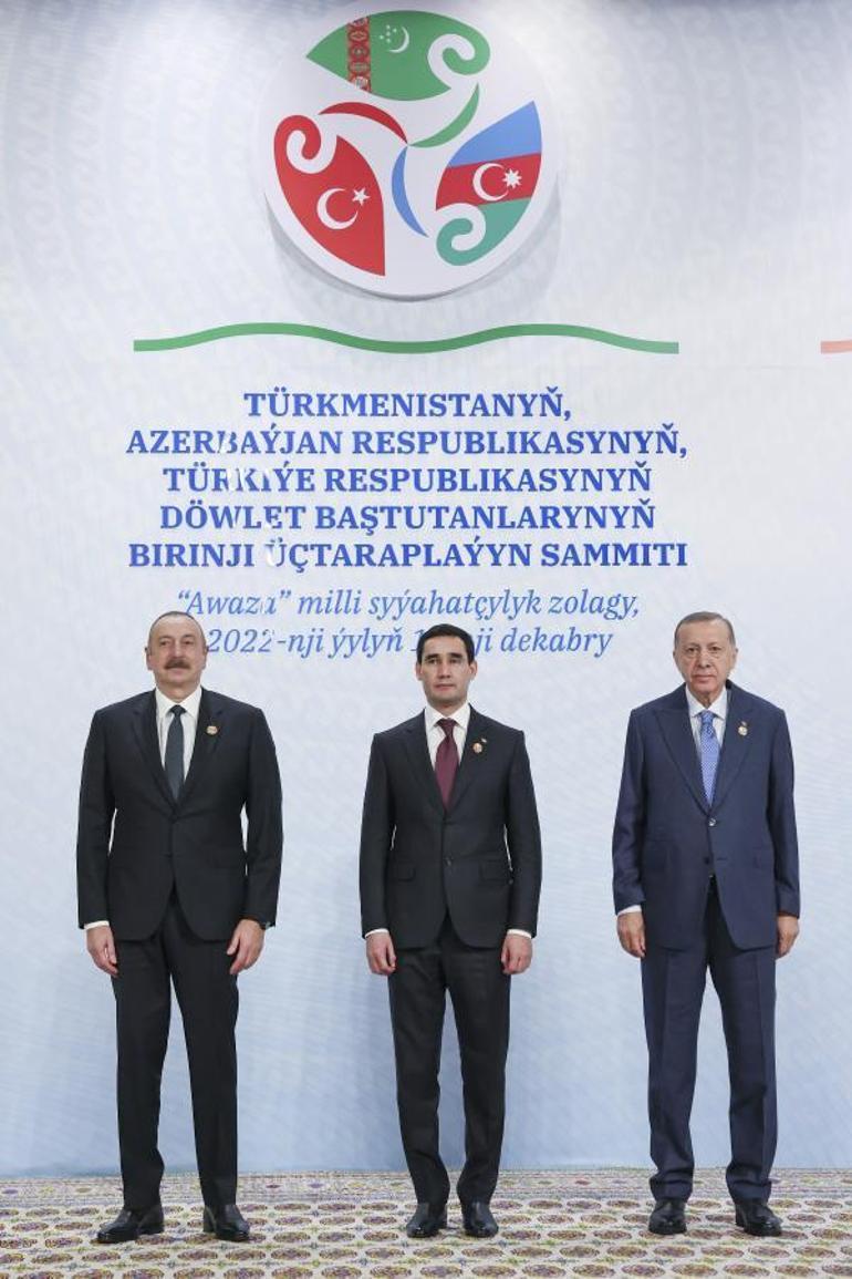Türkmen gazı için 3lü zirve Cumhurbaşkanı Erdoğandan vizelerin kaldırılması sinyali
