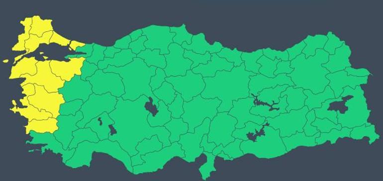 Marmara için kar alarmı Sıcaklık düşüyor 10 kentte sarı uyarı