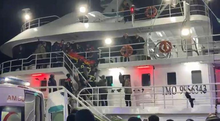 Sinop açıklarında gemi yangını Valilikten flaş açıklama