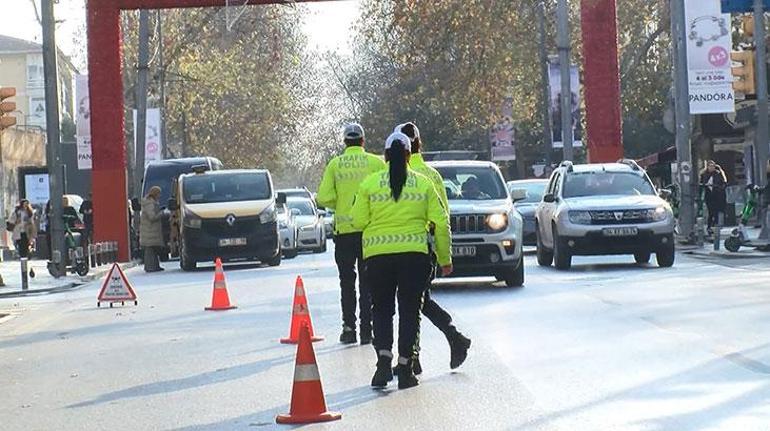 Kadıköyde drone destekli trafik denetimi