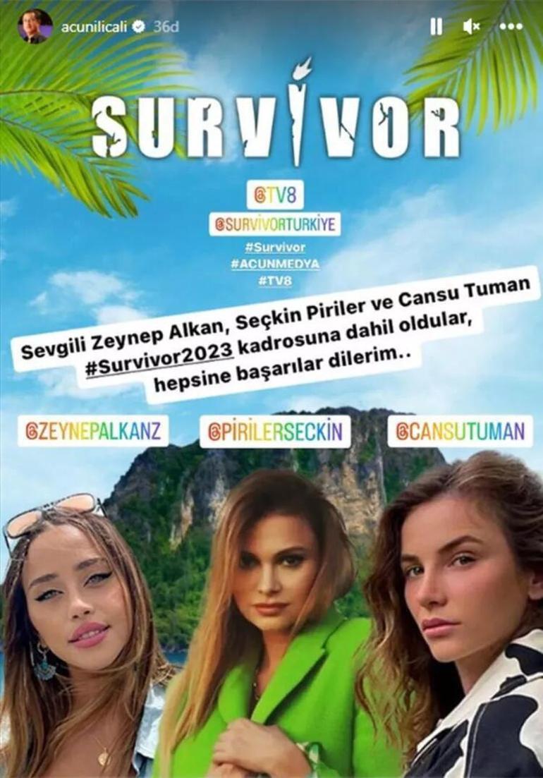 Acun Ilıcalı, Survivor kadrosuna katılan iki yeni ismi açıkladı