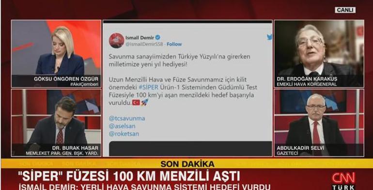 İsmail Demir duyurdu SİPER füzesi 100 km menzili aştı