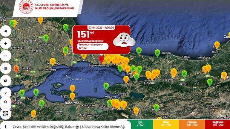 İstanbul’un 3 ilçesinde alarm Çarşamba günü öğlene kadar pencere bile açmayın