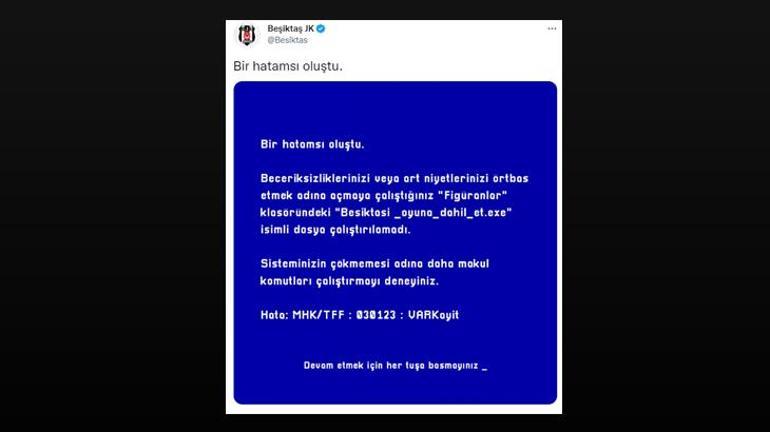 Beşiktaş'tan VAR kararları açıklaması
