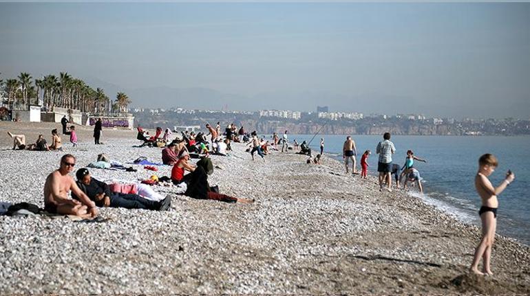 Fotoğraflar bugün çekildi Ocak ayında deniz keyfi