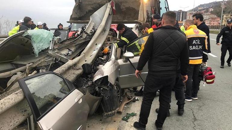 Feci kaza: Ön camdan giren bariyer arka camdan çıktı