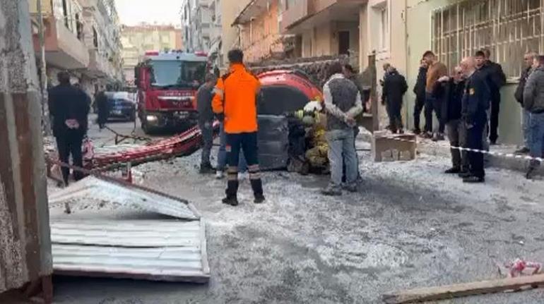 İş makinesi 3. kattan düştü 30 saniye ile ölümden döndü