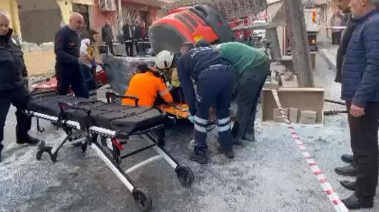 İş makinesi 3. kattan düştü 30 saniye ile ölümden döndü