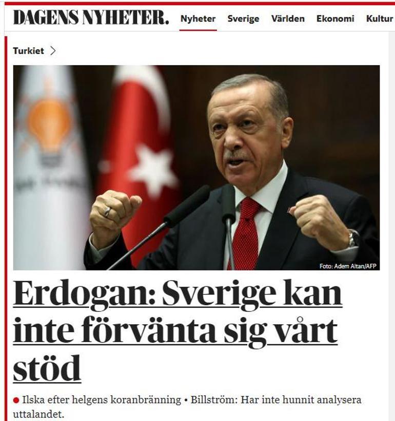 Erdoğanın çıkışı dünyayı sarstı İsveçin NATO şansı alev alev yanıyor başlığını attılar