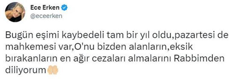 Ece Erkenden Şafak Mahmutyazıcıoğlu paylaşımı: Bugün tam bir yıl oldu