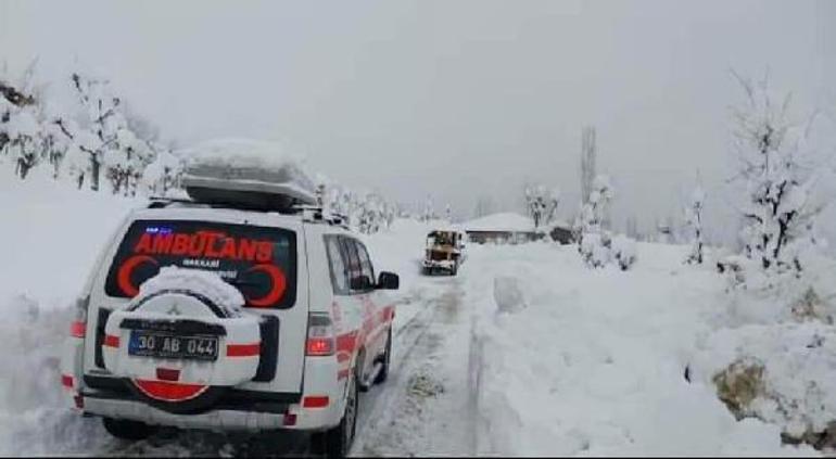 Kardan yolu kapalı köydeki şeker hastası kadın için seferber oldular