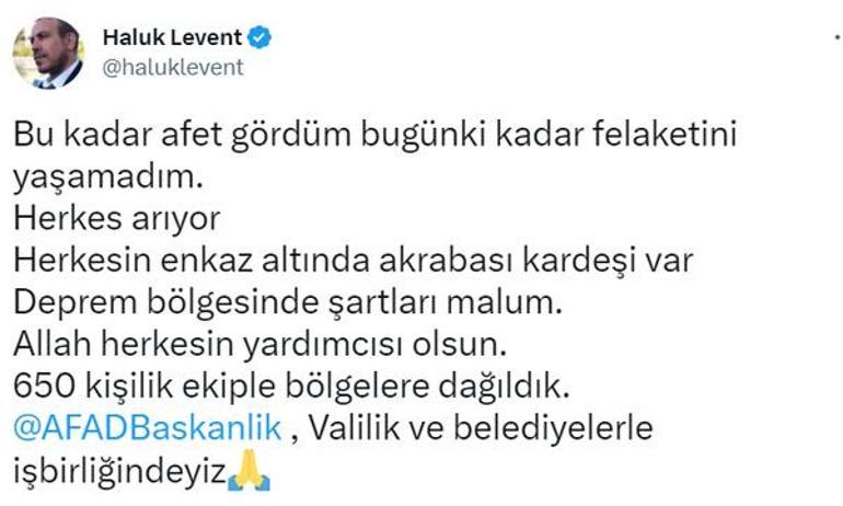 Haluk Leventten uyarı Lütfen valilikler ile görüşmeden yardım yollamayın