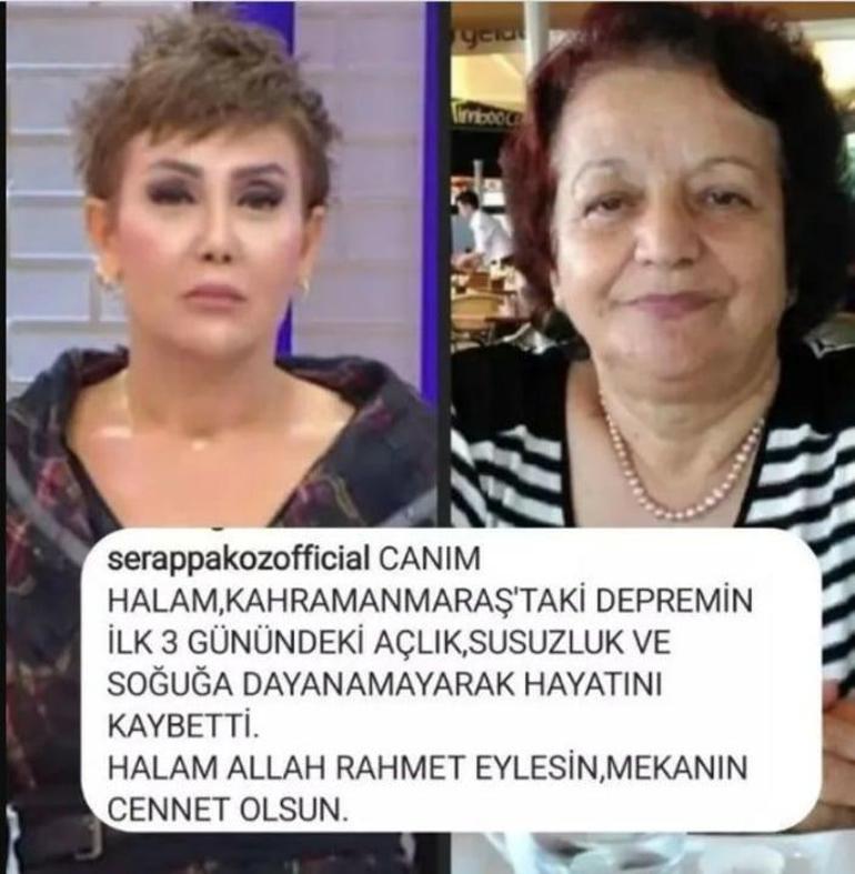 Serap Paköz depremde halasını kaybetti