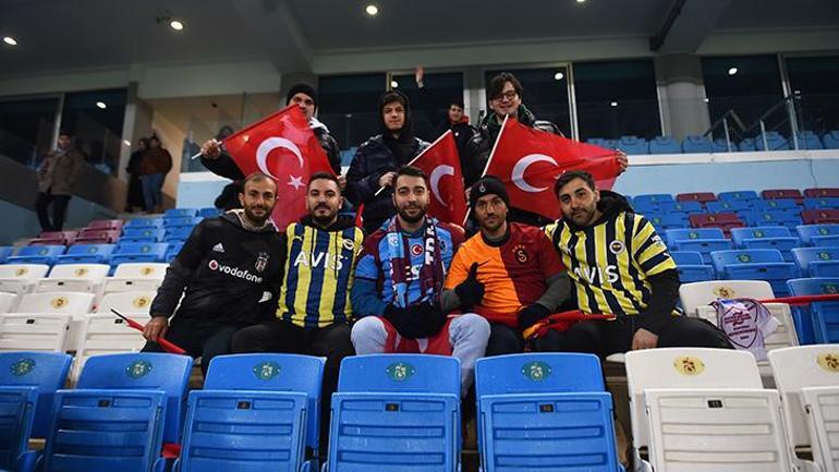 Trabzonspor maçında Türkiye tek yürek oldu Hep birlikte