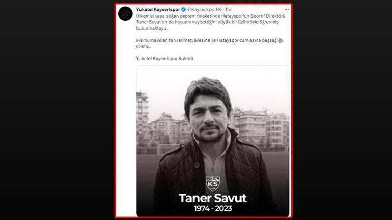 Hatayspor Sportif Direktörü Taner Savut hayatını kaybetti Acı tesadüf ortaya çıktı