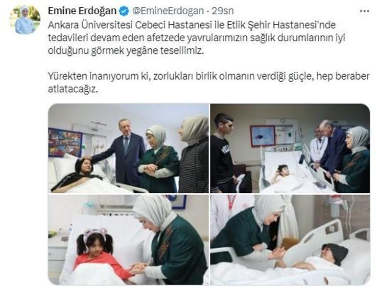 Cumhurbaşkanı Erdoğandan Aleyna Ölmeze ziyaret