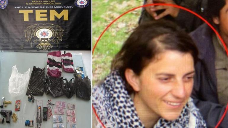 Terör örgütünün kanlı eylemi engellendi PKKlı Gülda Bebek Konyada yakalandı
