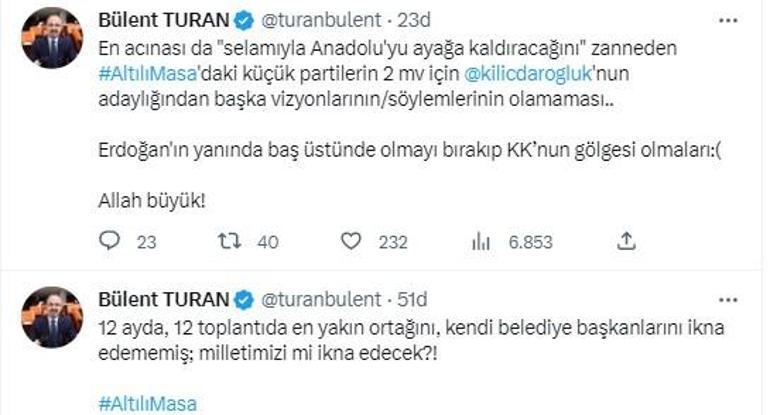 Akşenerin 6lı Masayı dağıtmasına AK Partiden ilk açıklamalar geldi