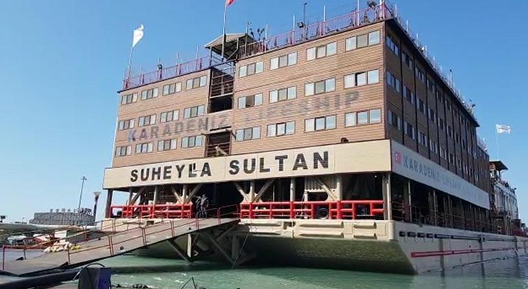 Süheyla Sultan gemisi depremzedeler için İskenderunda