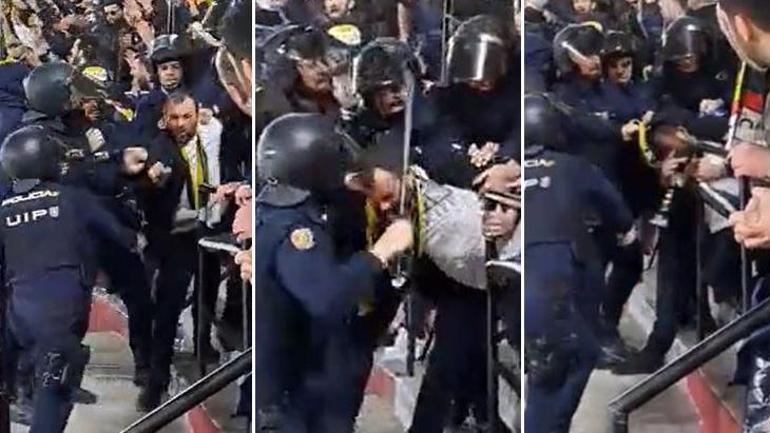 İspanyada Fenerbahçe tepkisi Pervasız polis davranışı