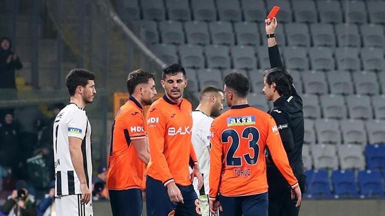 Beşiktaş, Başakşehir deplasmanında 2 golle galip Kırmızı kart çıktı