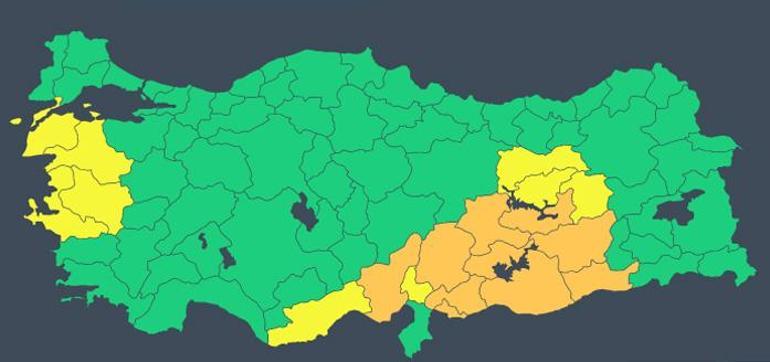 Meteorolojiden 19 il için turuncu ve sarı uyarı İstanbul için yeni uyarı