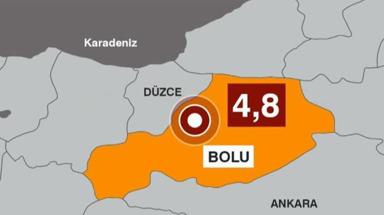Boluda 4.8 büyüklüğünde deprem İstanbulda da hissedildi