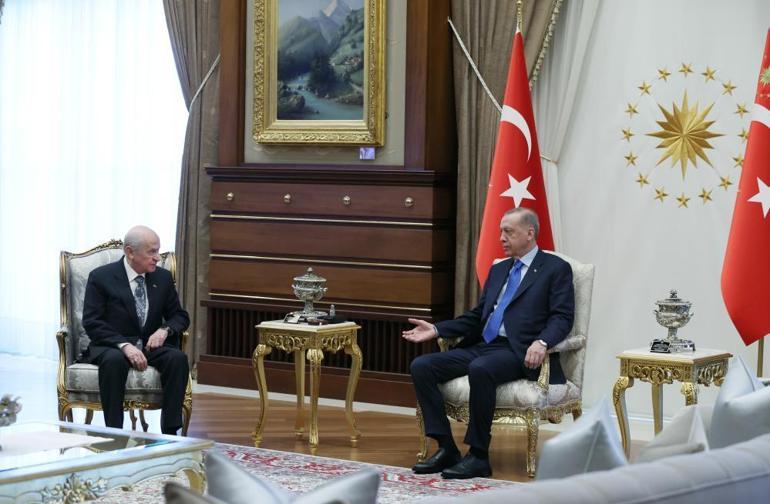 Son dakika Cumhurbaşkanı Erdoğan, Bahçeli ile görüştü