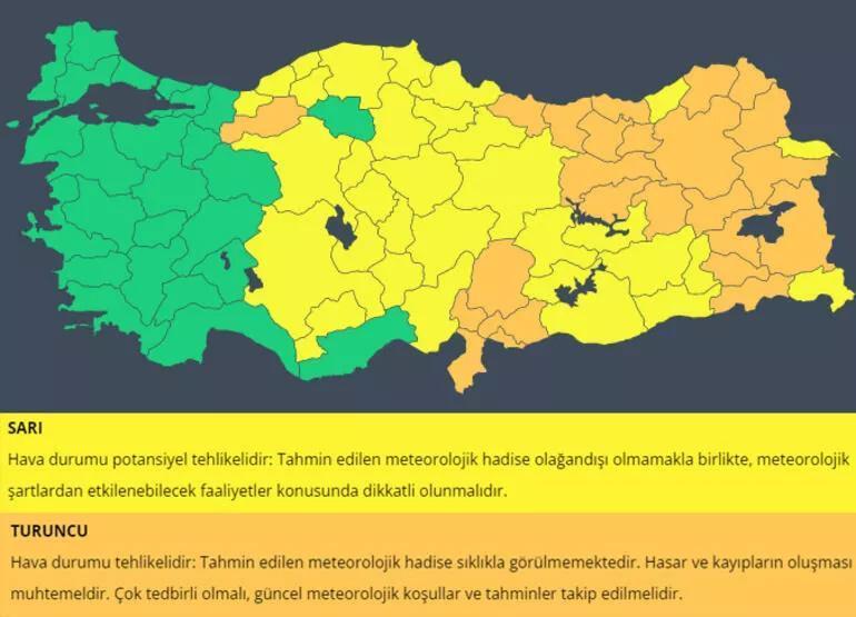 Son dakika... Meteorolojiden yeni hava durumu raporu 37 kent için kar alarmı