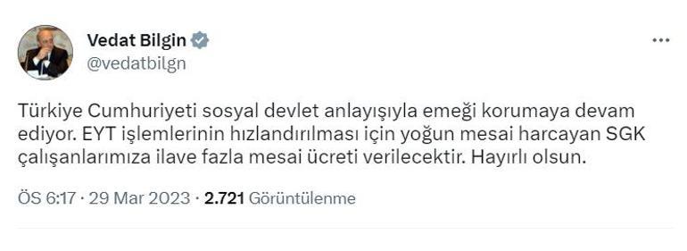 SGK çalışanlarına EYT zammı