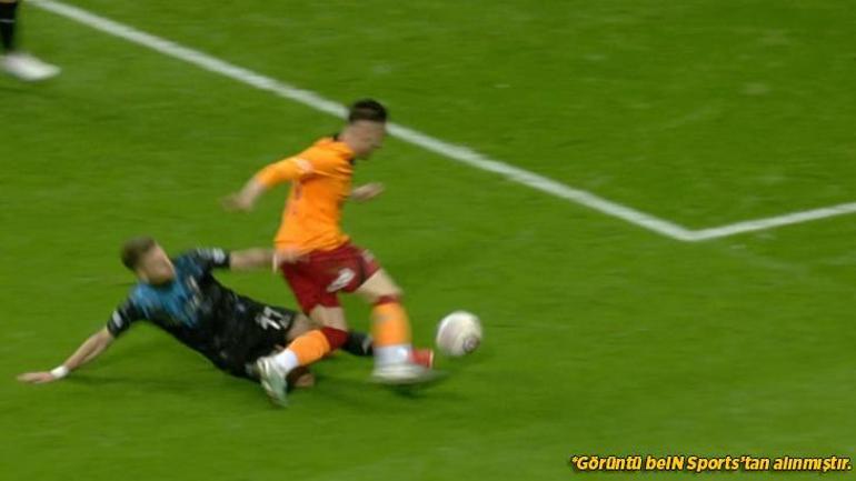 Galatasaray - Adana Demirspor maçında Ali Şansalandan tartışmalı karar Emre Akbabaya kırmızı kart çıkmalı mıydı