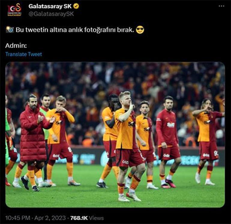 Galatasaraydan Fenerbahçe-Beşiktaş derbisinin ardından paylaşım