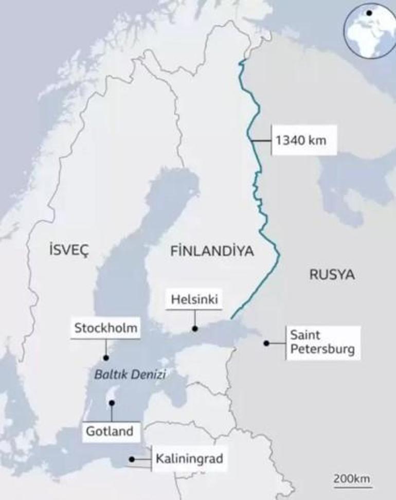 Haritayı Finlandiya paylaştı KKTC göründü çizgiye dikkat