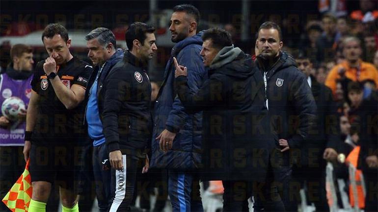 Galatasaray - Başakşehir maçında Emre Belözoğluna kırmızı kart Çılgına döndü