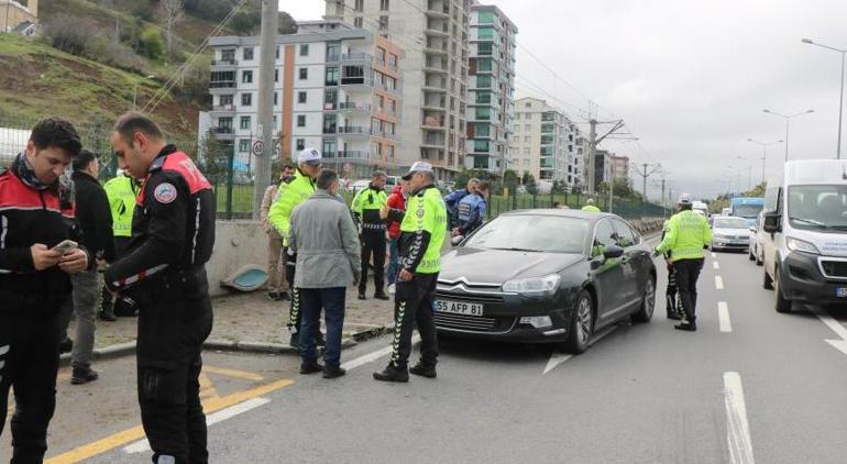 Samsunda yunus polisleri kaza yaptı