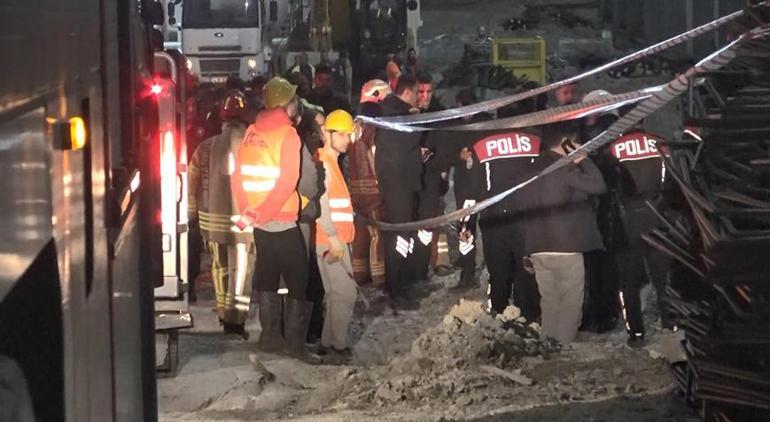 Avcılarda inşaatta beton kalıplar çöktü Göçük altında kalan işçiler kurtarıldı