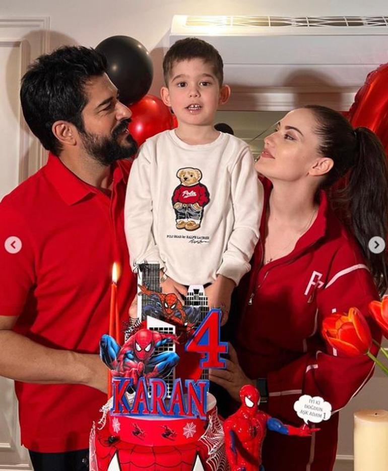 Fahriye Evcen-Burak Özçivitten Karana doğum günü kutlaması Minik bebeğiyle poz verdi