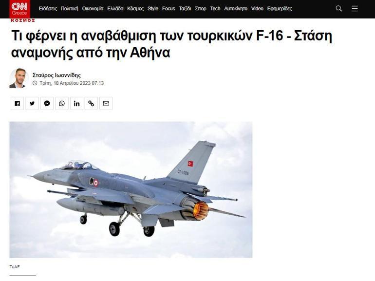ABDnin F-16 adımı Yunanistanda manşet Seçimden önce Türkiyeye bir hediye