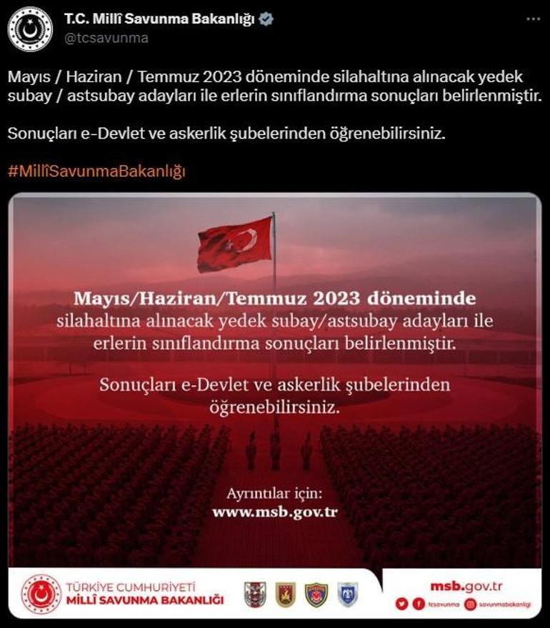 MSB duyurdu Askerlik celp yerleri belli oldu