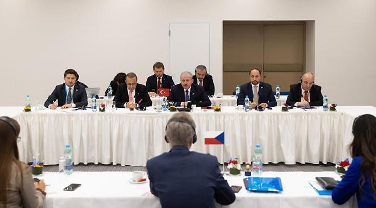 TBMM Başkanı Şentop, Çekya Senato Başkanı Vystrcil ile bir araya geldi