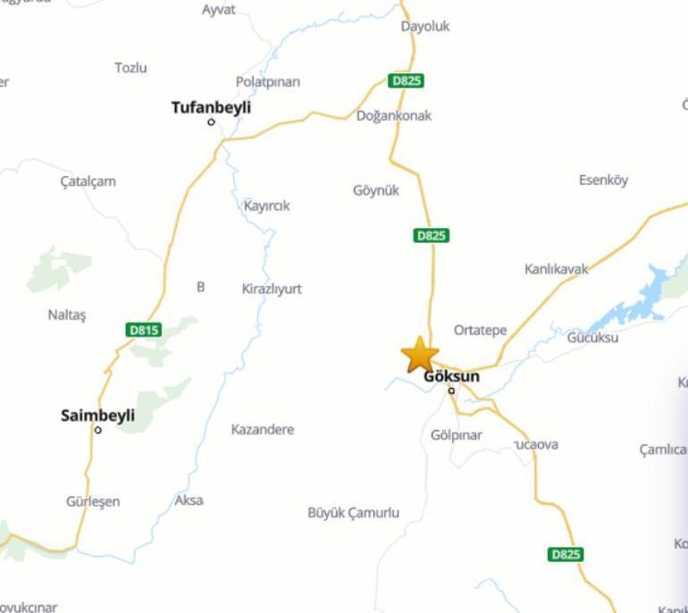Kahramanmaraşta 4.7 büyüklüğünde deprem