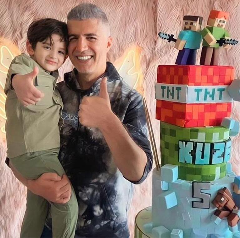 Özcan Denizin oğlu 5 yaşına bastı Doğum günü pozlarını Samar Dadgar paylaştı