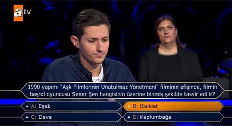 Kim Milyoner Olmak İster’de 400 bin TL’lik Şener Şen sorusu yarışmacıyı ters köşe yaptı
