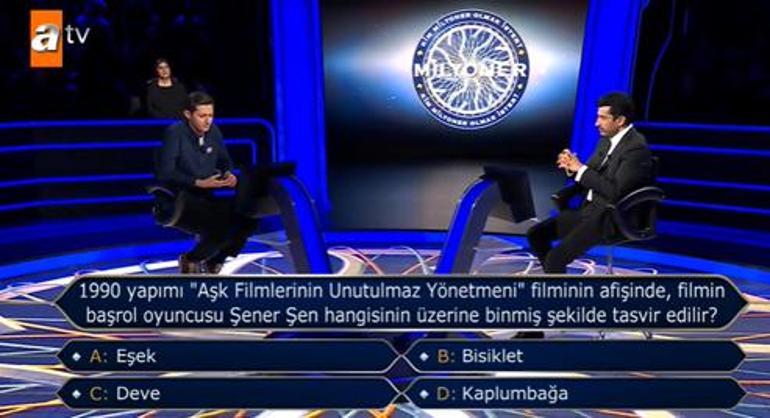 Kim Milyoner Olmak İster’de 400 bin TL’lik Şener Şen sorusu yarışmacıyı ters köşe yaptı