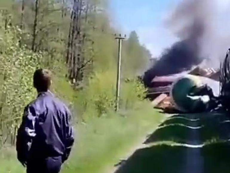 Rus sınırında sabotaj Tren tam geçerken patlattılar