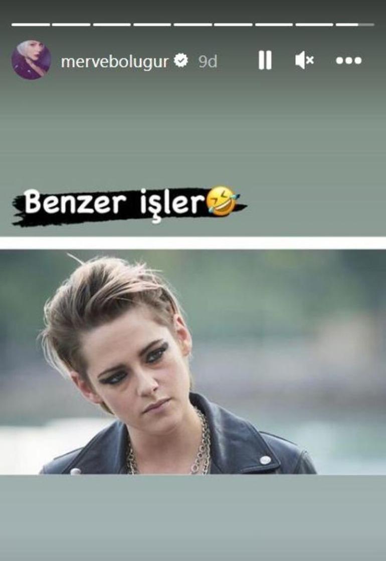 Merve Boluğur yeni stilini ünlü yıldıza gönderme yaparak paylaştı