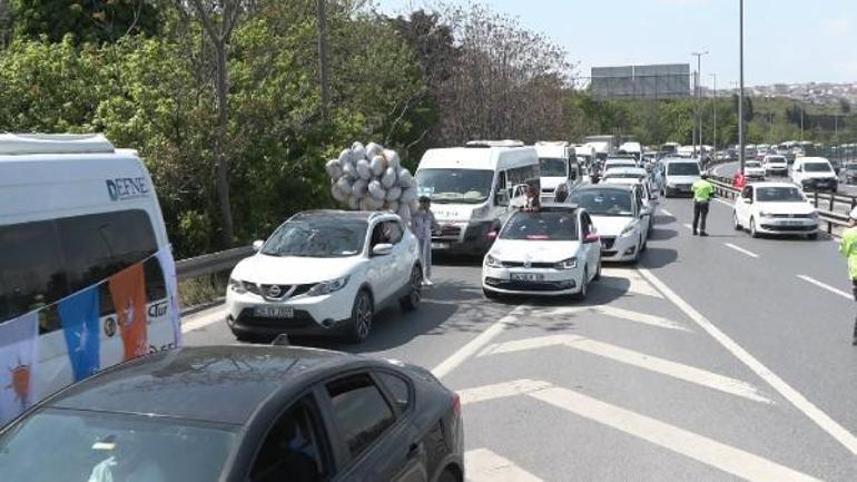 D-100de Büyük İstanbul Mitingi yoğunluğu